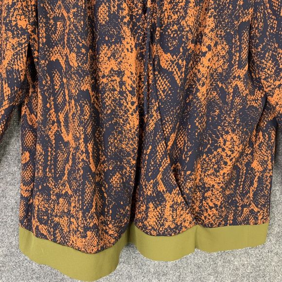 Cabi Faux Wrap Reptile Print Top Women L Pullover Tie At Neck - Picture 3 of 11